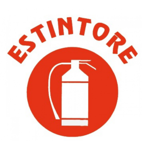 Adesivo estintore mm. 100x80 - Ricambi Nautici Boranautica