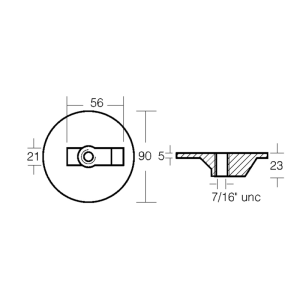 Anodo in alluminio bravo iii - Ricambi Nautici Boranautica