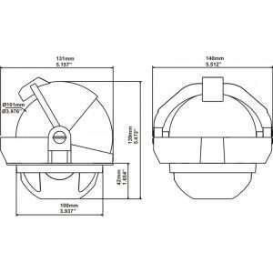 Bussola offshore 105 nera incasso - Ricambi Nautici Boranautica