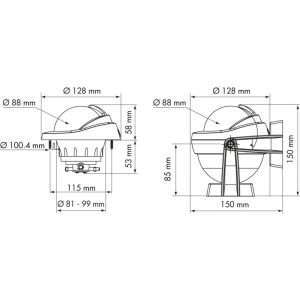 Bussola offshore 95 nera - Ricambi Nautici Boranautica