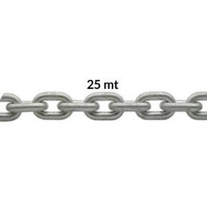Catena zinc. calibrata ø mm.8x25mt - Ricambi Nautici Boranautica
