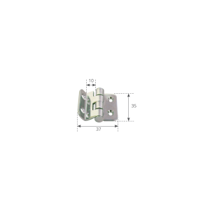 Cerniera inox mm.35x37 h.10 - Ricambi Nautici Boranautica