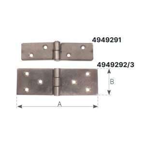 Cerniera inox mm.100 x 40 - Ricambi Nautici Boranautica