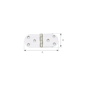 Cerniera inox mm.100 x 40 - Ricambi Nautici Boranautica