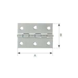 Cerniera inox a libretto 80×50 - Ricambi Nautici Boranautica