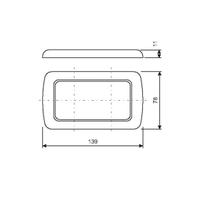 Cornice a due moduli mm.139x78 - Ricambi Nautici Boranautica