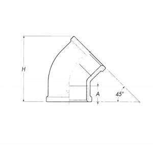 Curva a 45° f-f da 3/4 - Ricambi Nautici Boranautica