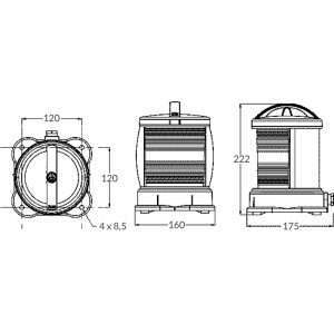 Fanale di via rosso - Ricambi Nautici Boranautica