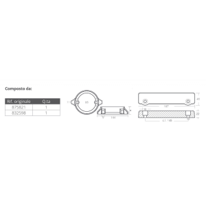 Kit alluminio volvo 280 dual prop - Ricambi Nautici Boranautica