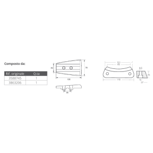 Kit alluminio volvo dph - Ricambi Nautici Boranautica