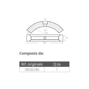 Kit alluminio volvo elica 3 pale - Ricambi Nautici Boranautica