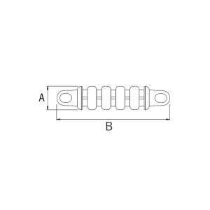 Molla ormeggio inox ø mm.5x300 - Ricambi Nautici Boranautica