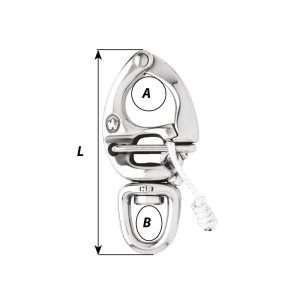 Moschettone per spinnaker mm 70 - Ricambi Nautici Boranautica