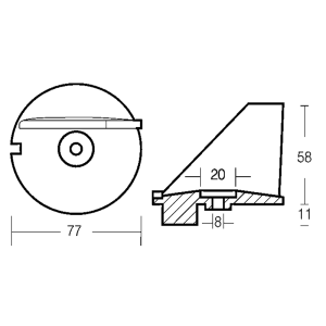 Pinna tohatsu 60/70/90/120/140hp - Ricambi Nautici Boranautica