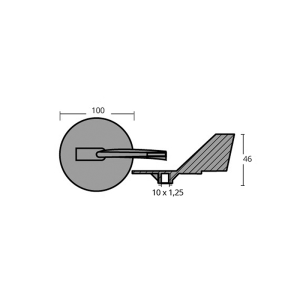 Pinna in zinco 150/225 hp 2/4t - Ricambi Nautici Boranautica
