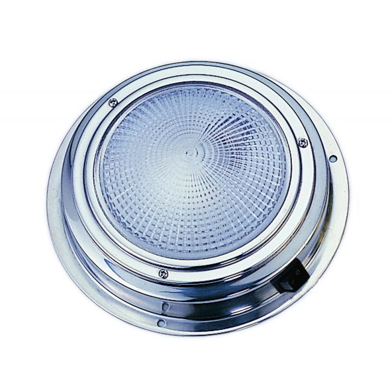 PLAFONIERA INOX A LED &Oslash; MM.110x35h - Ricambi Nautici Boranautica