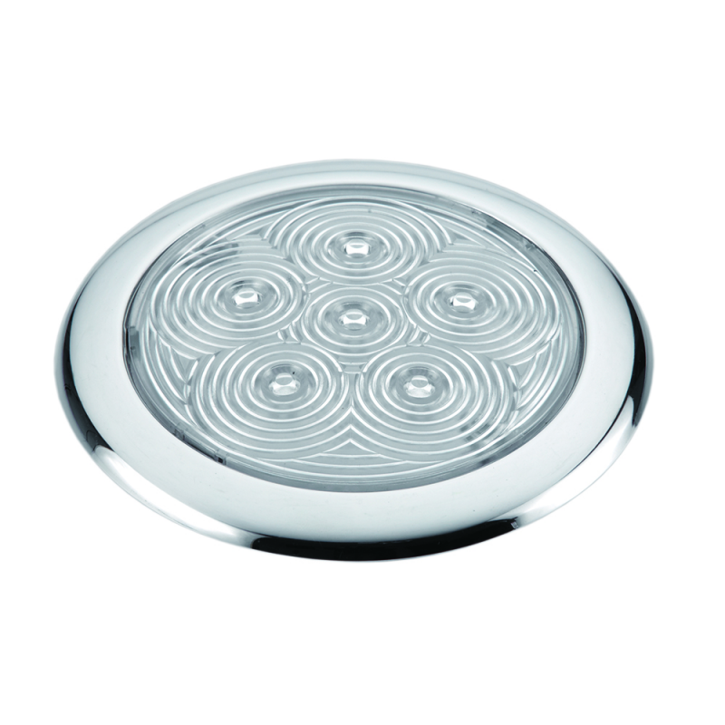 PLAFONIERA INOX A 6 LED &Oslash;MM.110x11h - Ricambi Nautici Boranautica