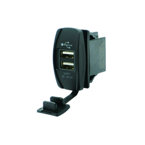 Presa di corrente con doppia usb - Ricambi Nautici Boranautica
