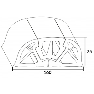 Profilo bumper 160 bianco mt 2 - Ricambi Nautici Boranautica