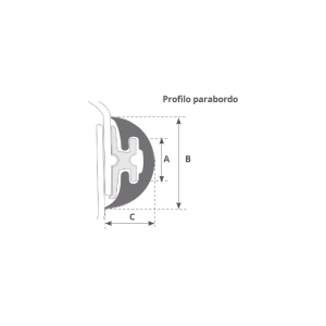 Profilo radial mm. 80 grigio mt.16 - Ricambi Nautici Boranautica