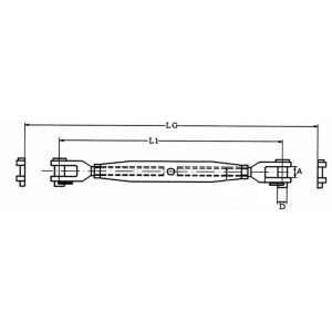 Tenditore inox m10 forcella - Ricambi Nautici Boranautica