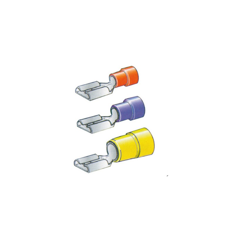 Terminale femmina mm 2,8 rosso 100p - Ricambi Nautici Boranautica