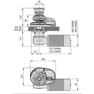 X1 500W 12V. BASSO PROFILO mm. 8 - Ricambi Nautici Boranautica