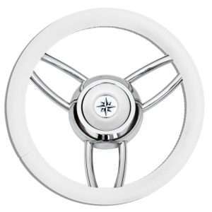 Ruota timone t26 bianco ø mm.350 - Ricambi Nautici Boranautica