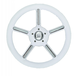 Ruota timone v56 bianca ø mm.350 Ruota timone v56 bianca ø mm.350 - Ricambi Nautici Boranautica