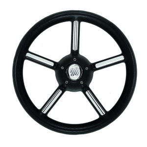 Ruota timone v56 nera ø mm.350 Ruota timone v56 nera ø mm.350 - Ricambi Nautici Boranautica