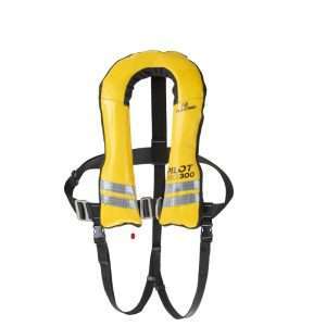 Gilet pilot pro 300 giallo auto con cintura